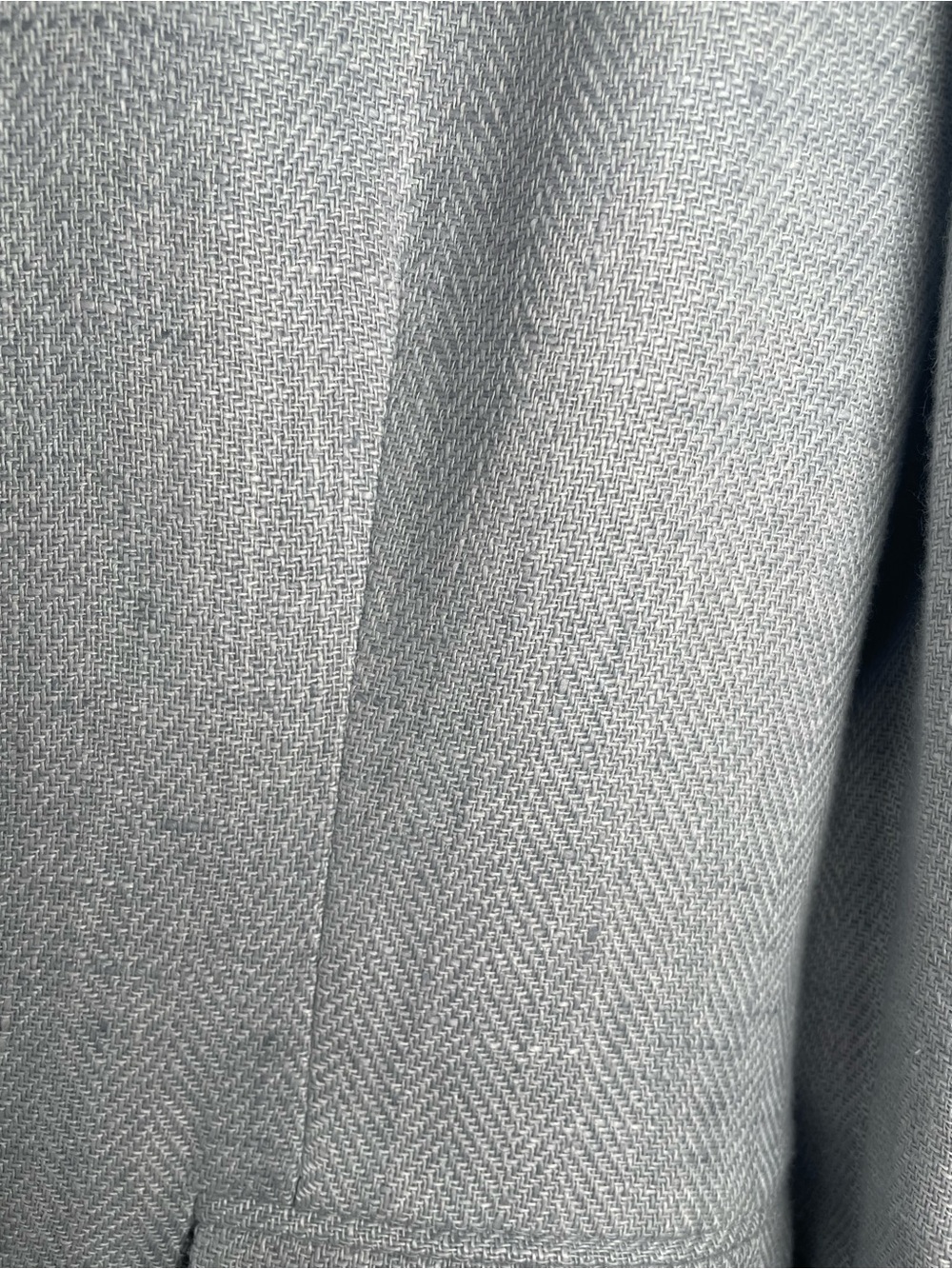 Ralph Lauren Light Blue/Gray Single-Button Herringbone Linen Blazer - Picture 12 of 16